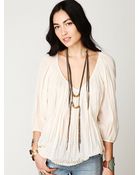 Free People Fp One City Peasant Blouse - Lyst