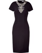 Matthew Williamson Wool Dress with Bead Detail - Lyst