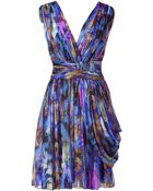 Matthew Williamson Draped Silk Chiffon Dress - Lyst