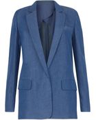 Acne Studios Blake Soft Denim Long Blazer - Lyst