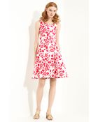 Oscar de la Renta Print Cotton Dress - Lyst