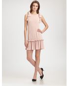RED Valentino Bow-detail Jersey Dress - Lyst