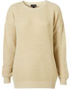 Topshop Knitted Textured Grunge Jumper - Lyst