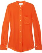 3.1 Phillip Lim Silk Crepe De Chine Shirt - Lyst