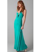 Haute Hippie Racer Back Dress with Ruching - Lyst