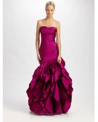 Ml Monique Lhuillier Taffeta Gown - Lyst