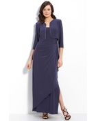 Alex Evenings Rhinestone Trim Jersey Dress & Bolero - Lyst