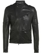 D&G Leather Zip Jacket - Lyst