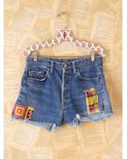 Free People Vintage Patchwork Levis Shorts - Lyst