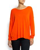 Mango Relaxed Fit Round Jumper - Lyst