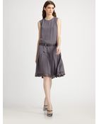 Marc Jacobs Lace-Trimmed Belted Dress - Lyst