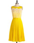 ModCloth Lemon Amour Dress - Lyst