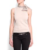 Mango Polka Dot Detail T-shirt - Lyst