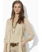Ralph Lauren Blue Label Dinah Silk Georgette Blouse - Lyst