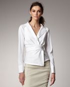 Donna Karan New York Poplin Shirt Jacket - Lyst