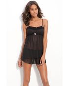 Betsey Johnson Chiffon Pajama Set - Lyst