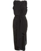 Lanvin Drape Dress - Lyst