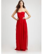 Mark + James By Badgley Mischka Silk Chiffon Gown - Lyst