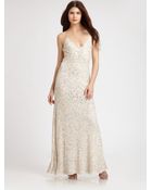 Aidan Mattox Sequined Gown - Lyst