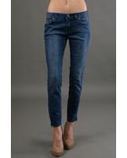 Free People Crop Skinny Denim Pant - Lyst