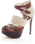 Michael Kors Fallyn Peep-Toe Sandal - Lyst