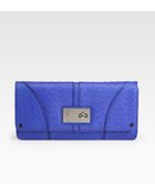 Milly Mina Ostrich-Stamped Clutch - Lyst