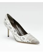 Manolo Blahnik Bb Snakeskin Point-toe Pumps - Lyst