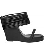 Rick Owens 130mm Leather Strings Sandal Wedges - Lyst