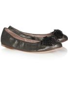 Bloch Raphaela Metallic Leather Ballet Flats - Lyst