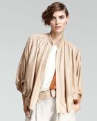 Chloé Pleated Leather Jacket - Lyst