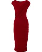 Donna Karan New York Draped Stretch-jersey Dress - Lyst