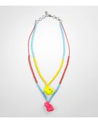 Tory Burch Double Rubber Knot Necklace - Lyst