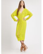 Rebecca Taylor Runway Semi-sheer Textured Sweaterdress - Lyst