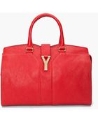 Saint Laurent Red Chyc Tote - Lyst