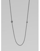 David Yurman Diamond and Sterling Silver Chain Necklace - Lyst
