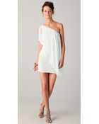 Alice + Olivia Draped One Shoulder Dress - Lyst