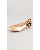 Diane von Furstenberg Botswana Haircalf Flats - Lyst