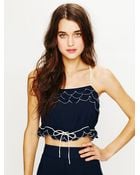 Free People Viscose Petal Crop Top - Lyst