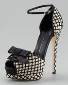 Giuseppe Zanotti Bow Peep-toe Platform Pump - Lyst