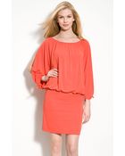Nicole Miller Open Sleeve Jersey Dress - Lyst