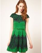 Oasis Oasis Placement Lace Dress - Lyst