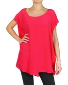 Space Crepe De Chine Tunic Top - Lyst