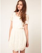 ASOS Collection Asos Skater Dress with Embroidery - Lyst