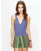 Free People Baby Rib Snap Tank - Lyst