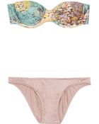 Zimmermann Amity Underwired Bandeau Bikini - Lyst