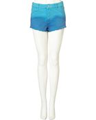 Moto Dip Dyed Hotpants - Lyst