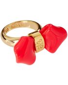 Ted Baker Acrylic Folded Bow Ring - Lyst