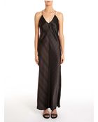 Alexander Wang Silk Stripe Charmeuse Long Slip Dress - Lyst