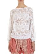 Etoile Isabel Marant Lace Sweatshirt - Lyst