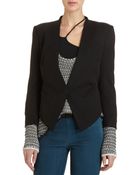 Helmut Lang Crop Back Tux Jacket - Lyst